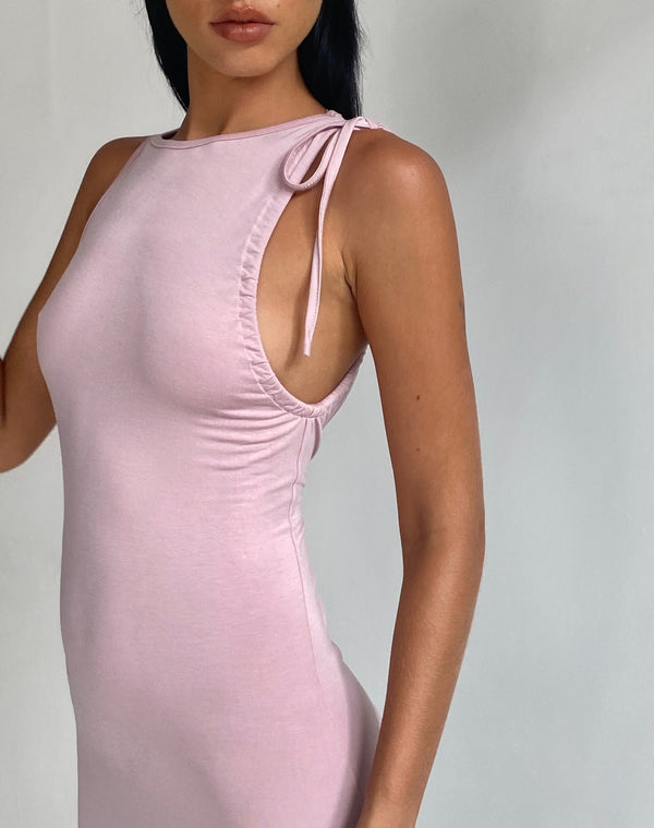 Motel Rocks Elinor Maxi Dress In Slinky Baby Pink