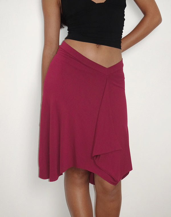 motel rocks Esmeray Midi Skirt in Burgundy