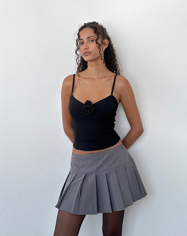 Motel Rocks Indus Cami Top In Rosette Black