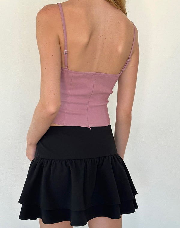 Motel Rocks Indus Cami Top In Rosette Dusky Pink