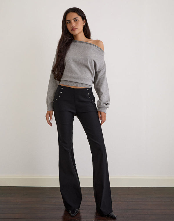 Motel Rocks Jalira Jumper In Knit Grey