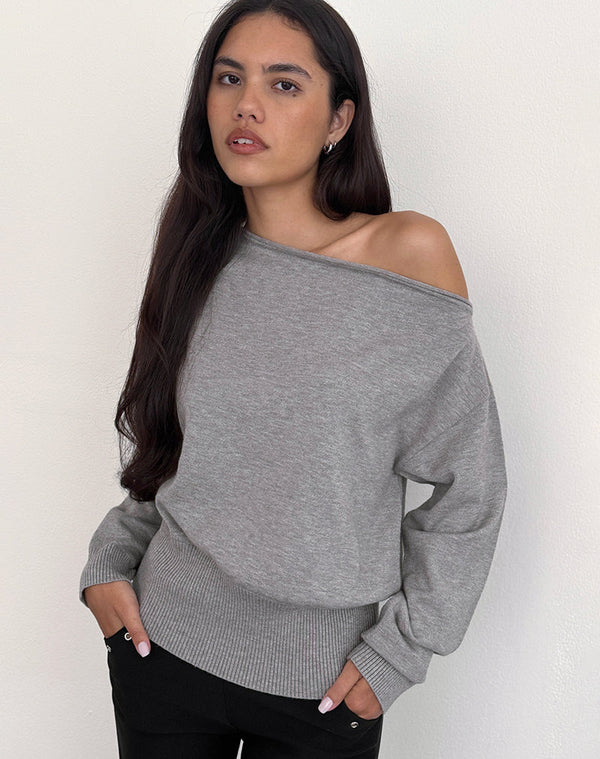 Motel Rocks Jalira Jumper In Knit Grey