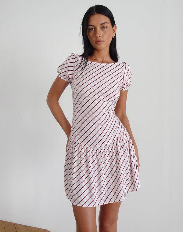 motel rocks Jemima Mini Dress in Geometric Tile