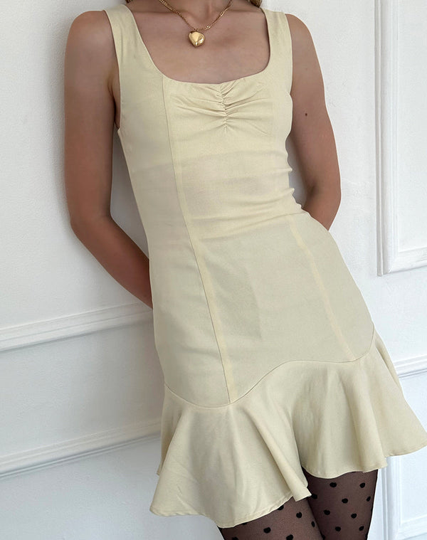 Motel Rocks Jetsam Mini Dress In Cream