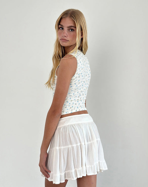 Motel Rocks Jinpy Top In Pretty Petal Cream
