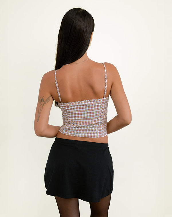 Motel Rocks Kaita Cami Top In Red And Yellow