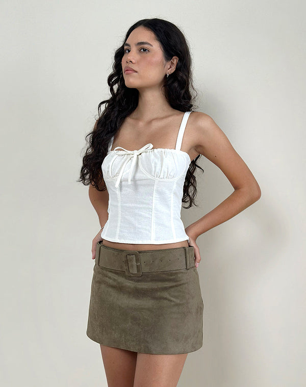 motel rocks Kamden Cami Top in Linen Ivory