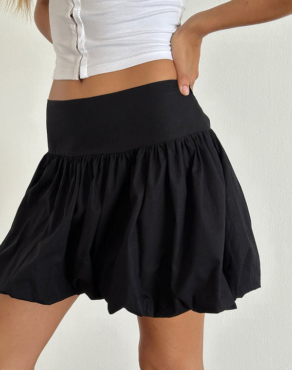 Motel Rocks Kiyowo Puffball Mini Skirt In Black