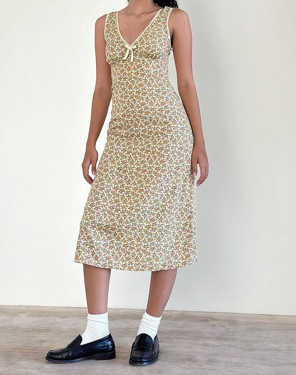 Motel Rocks Lavisha Midi Dress In Washed Ditsy