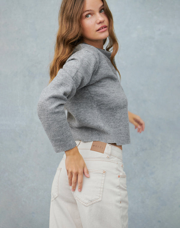 Motel Rocks Low Rise Parallel Jeans In Off White