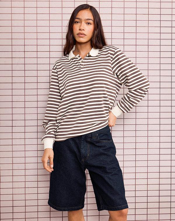 Motel Rocks Low Rise Skater Short In Indigo