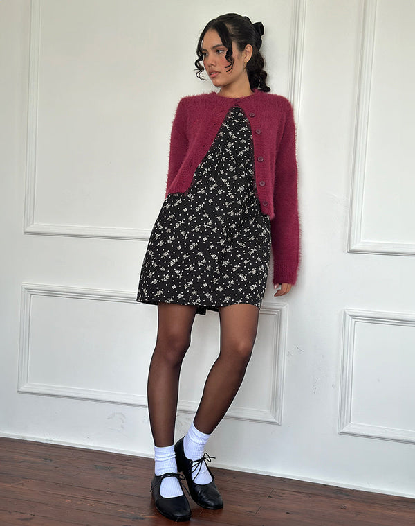 Motel Rocks Marate Mini Dress In Floral Land Black