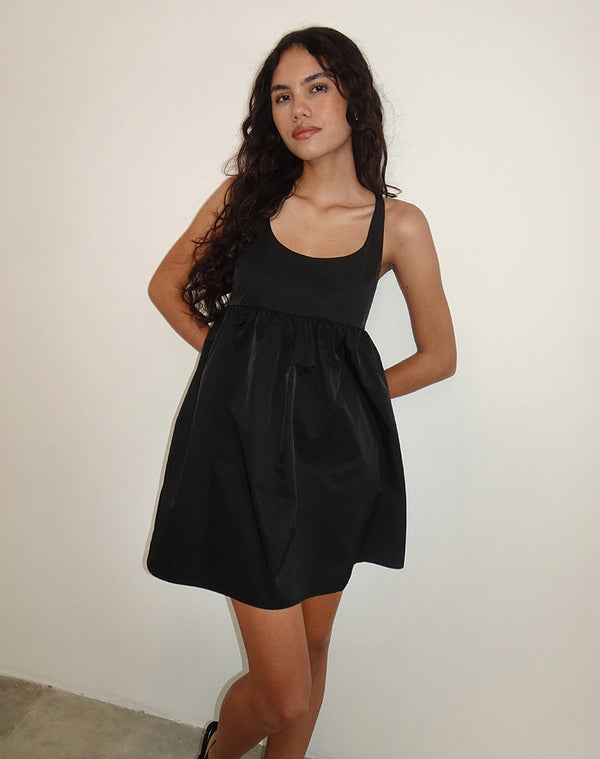 motel rocks Marona Mini Dress in Black