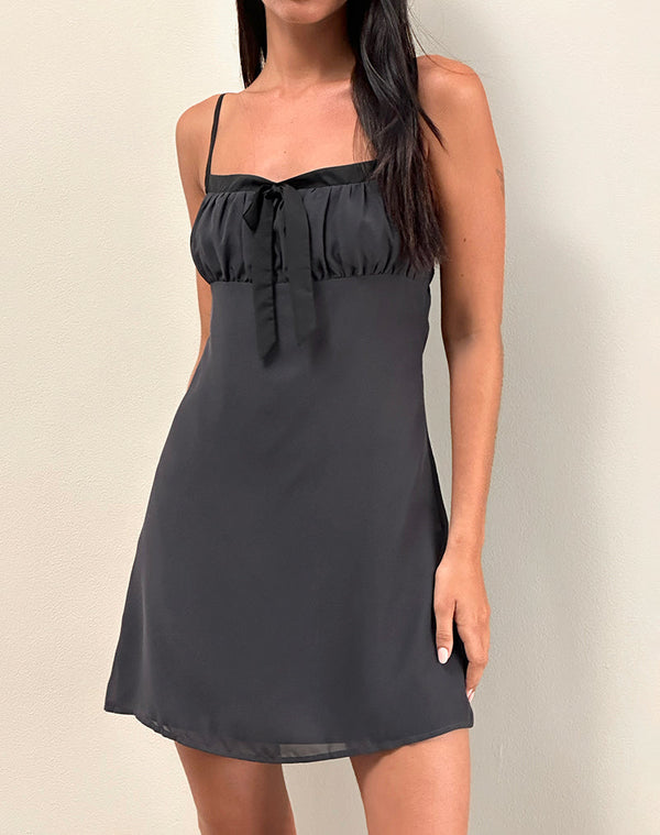 Motel Rocks Martina Mini Dress In Chiffon Slate
