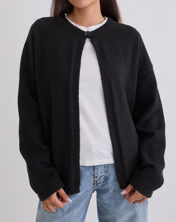 Motel Rocks Maureen Cardigan In Black