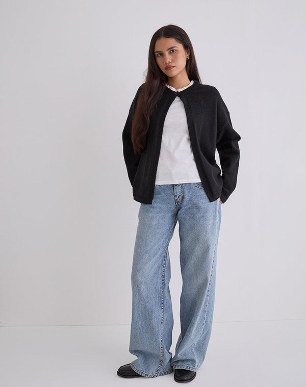 Motel Rocks Maureen Cardigan In Black