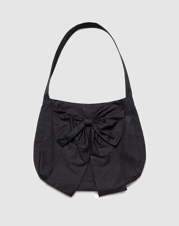 Motel Rocks Nagi Bag In Black With Black Bow