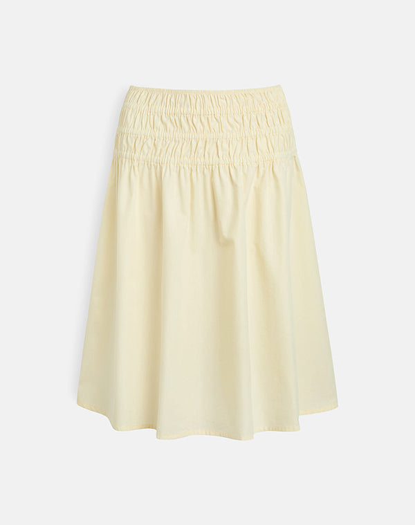 Motel Rocks Neleta Midi Skirt In Poplin Lemon