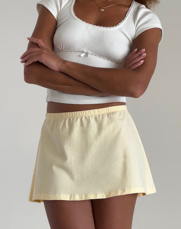 Motel Rocks Nidya A-Line Mini Skirt In Buttermilk