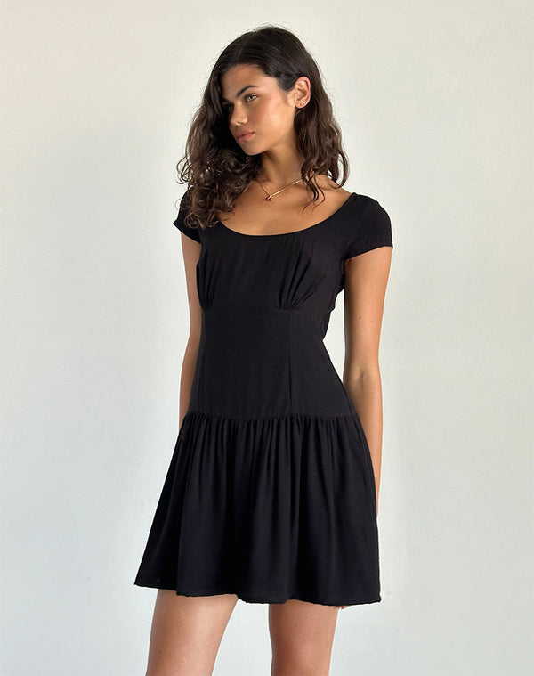 Motel Rocks Ohayo Mini Dress In Black