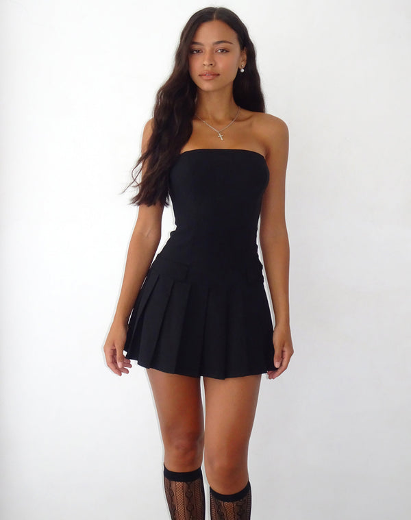 Motel Rocks Payoda Bandeau Mini Dress In Black