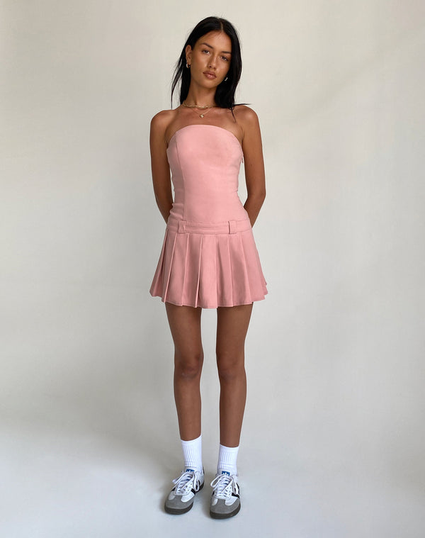 Motel Rocks Payoda Bandeau Mini Dress In Pink