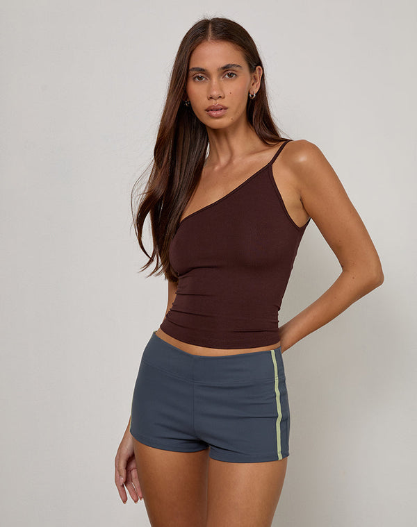 motel rocks Rapal Short in Navy with Sage Binding