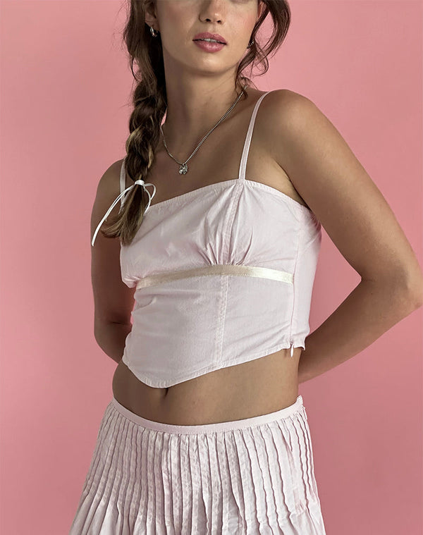 Motel Rocks Riana Cami Top In Light Pink