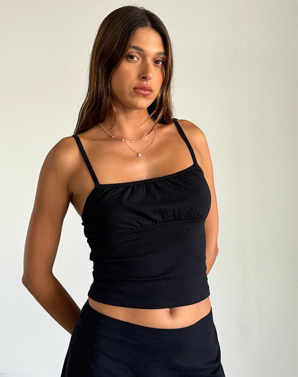 Motel Rocks Sasya Cami Top In Black