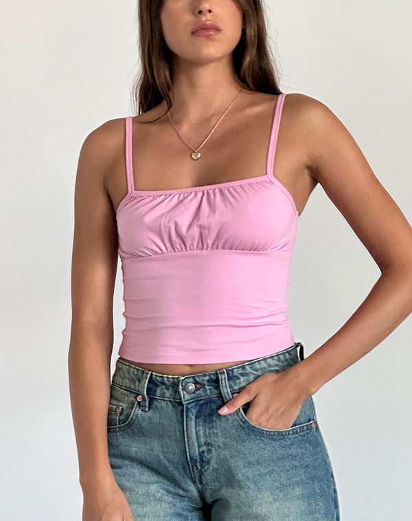 Motel Rocks Sasya Cami Top In Flamingo Pink