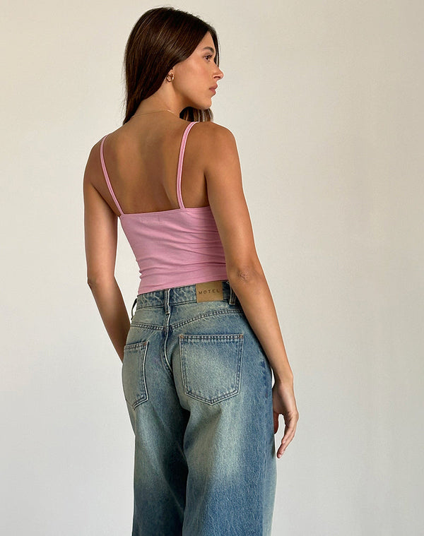 Motel Rocks Sasya Cami Top In Flamingo Pink