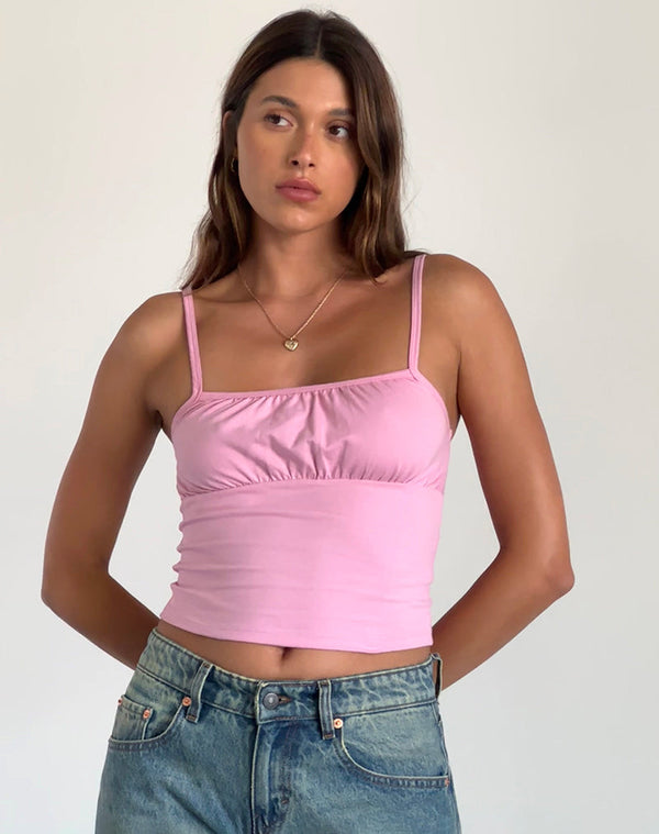 motel rocks Sasya Cami Top in Flamingo Pink