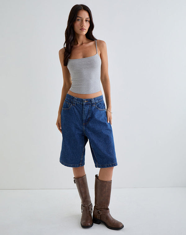 Motel Rocks Solay Vest Top In Grey Marl