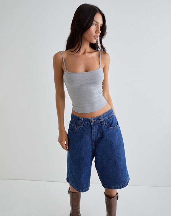 Motel Rocks Solay Vest Top In Grey Marl