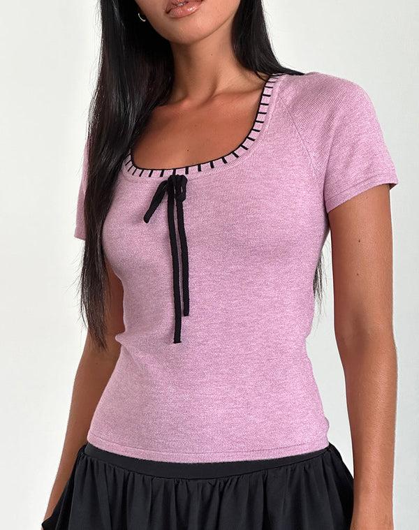 motel rocks Sopira Top in Light Grape