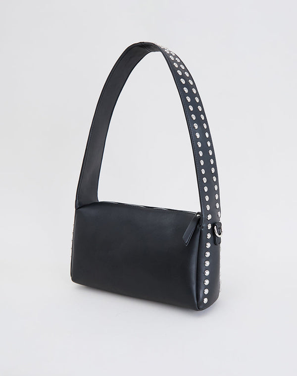 motel rocks Studded Shoulder Bag in Black