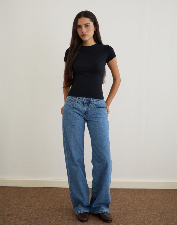 Motel Rocks Sutin Tee In Black