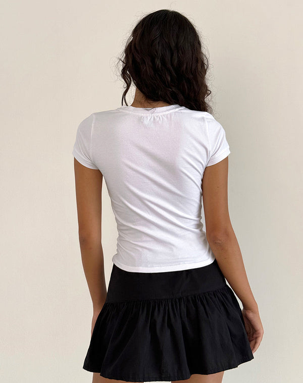 Motel Rocks Sutin Tee In White Fruity