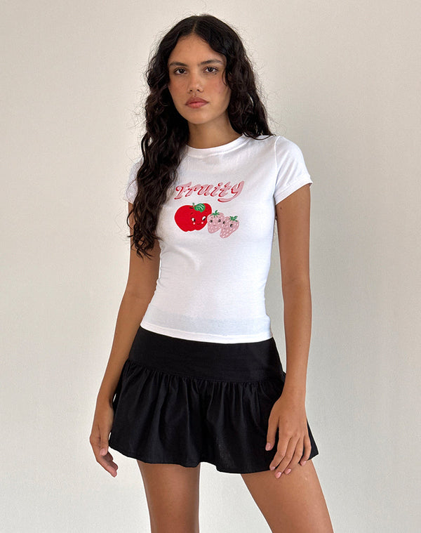 motel rocks Sutin Tee in White Fruity
