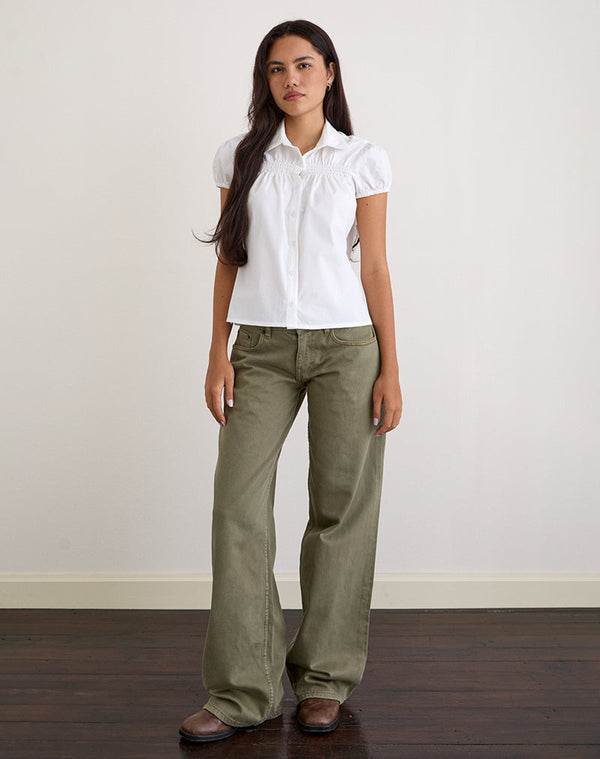 Motel Rocks Ulsan Fitted Shirt In White