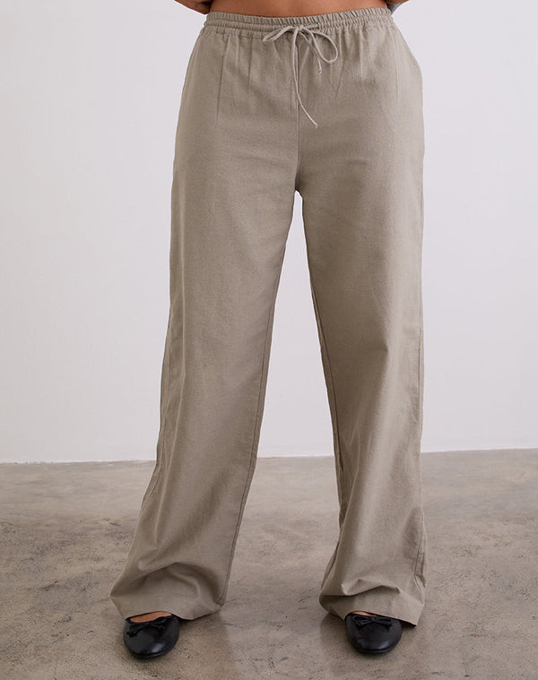 Motel Rocks Wasic Wide Leg Trouser In Biscotti
