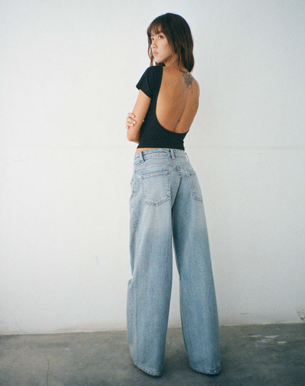 Motel Rocks Xiwang Crop Top In Black