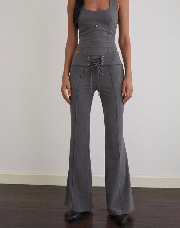 Motel Rocks Zallen Trouser In Tailoring Charcoal