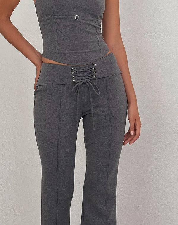 Motel Rocks Zallen Trouser In Tailoring Charcoal