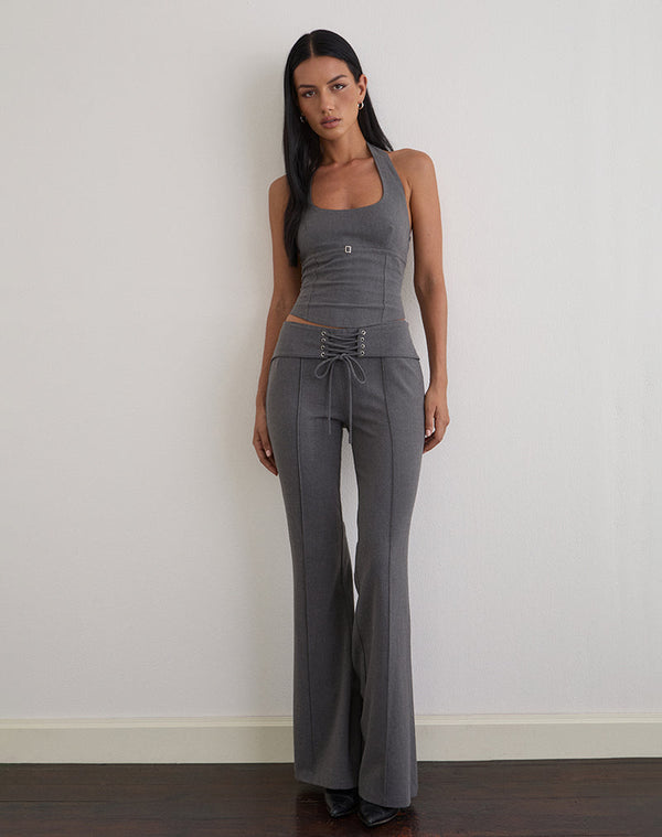 motel rocks Zallen Trouser in Tailoring Charcoal