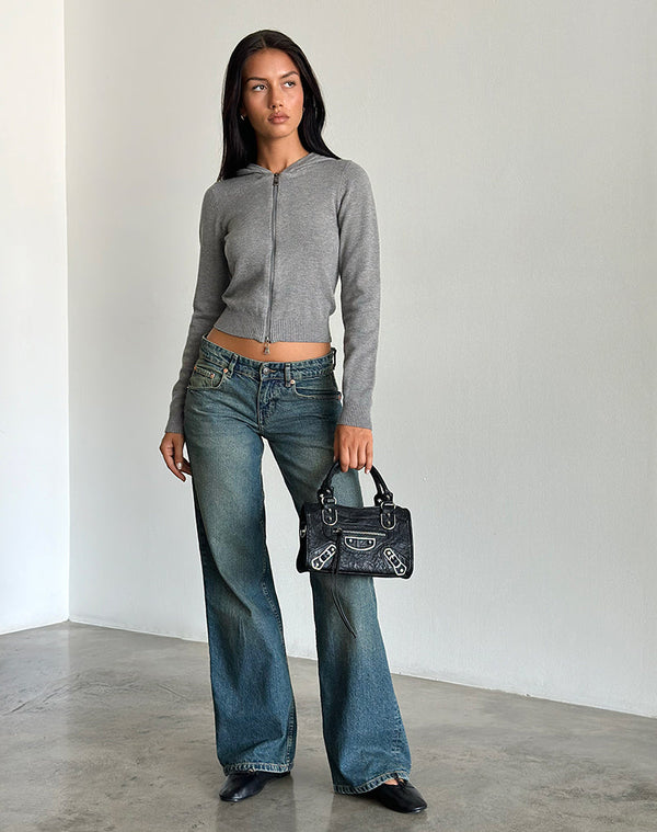 Motel Rocks Zella Cardigan In Grey