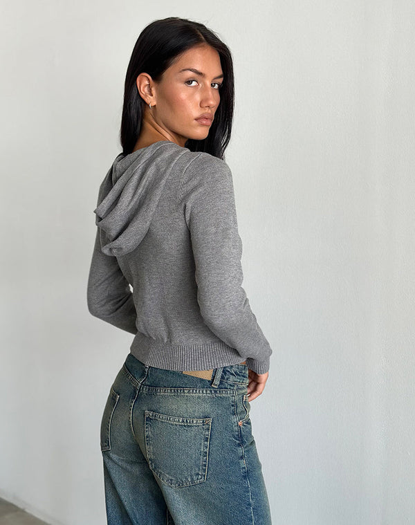 Motel Rocks Zella Cardigan In Grey