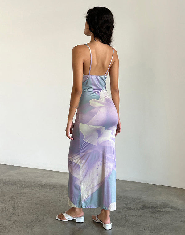 Motel Rocks Norila Cami Maxi Dress In Slinky Orchid Petals Lilac