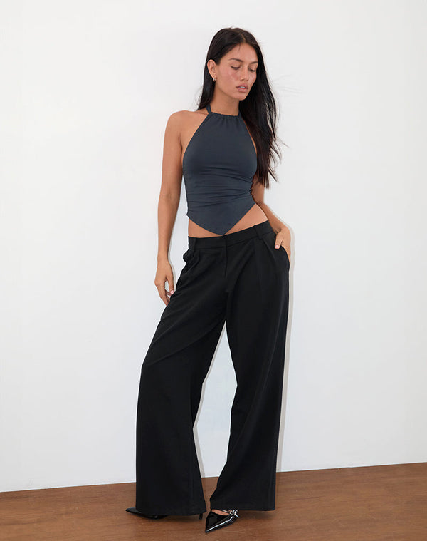 Motel Rocks Shalas Halter Top In Jersey Ocean Storm