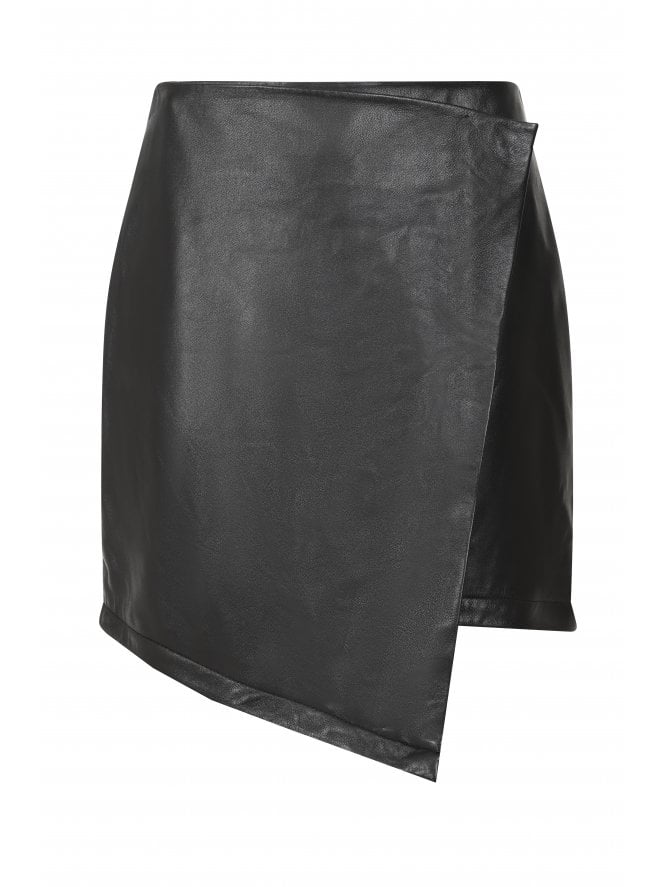 Muubaa 2-IN-1 Asymmetric Leather Skirt